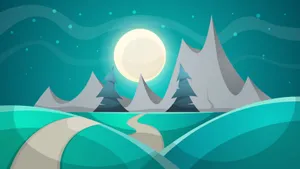 Enchanting Winter Art Scene Wallpaper