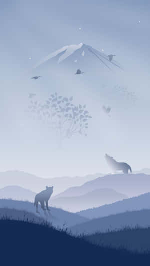 Enchanting Winter Wonderland Scene Wallpaper