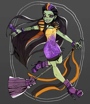 Enchanting Witch In The Witching Hour Wallpaper