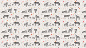 Enchanting Wolf Pattern Design Wallpaper