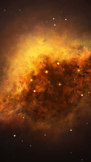 Enchanting Yellow Galaxy Wallpaper