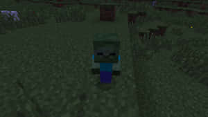 Encounter With A Minecraft Zombie Wallpaper