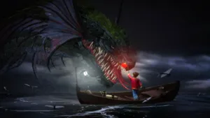 Encounter_with_ Mythical_ Sea_ Dragon Wallpaper