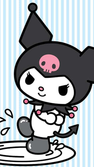 Endearing Kuromi Enthralls With Her Adorable Dance Wallpaper