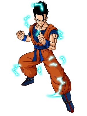 Enduring Strength: Mystic Gohan In Battle Wallpaper
