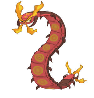 Energetic Display Of Centiskorch In Action Wallpaper