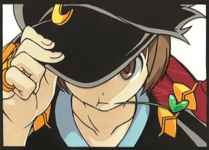 Energetic Mako Mankanshoku In Battle Stance Wallpaper