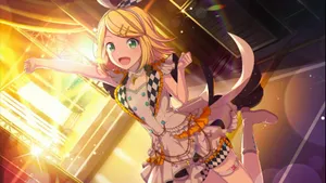 Energetic Stage Performance Anime Character Wallpaper
