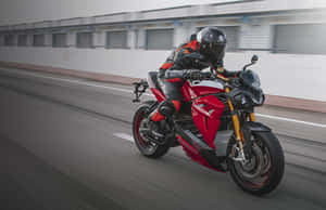 Energica Electric Motorcycle Speed Test Wallpaper