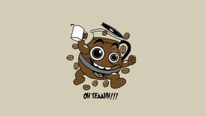 Energized Kool Aid Man With A Cup Of Coffee Wallpaper