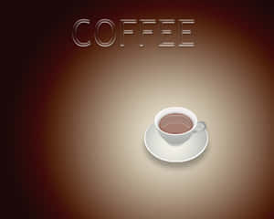 Energizing Brown Coffee In A White Mug Wallpaper