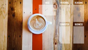 Energizing Coffee-themed Desktop Organizer Wallpaper
