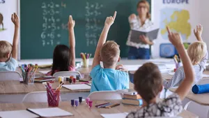 Engaged Learning Environment In A Math Class Wallpaper