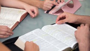 Engaging Bible Study Session Wallpaper