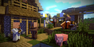 Engaging In Productive Minecraft Farming Wallpaper