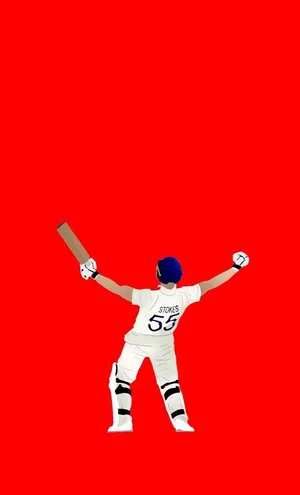 England Cricket Minimalist Art Wallpaper
