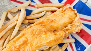 England's Delectable Delight: Fish And Chips Wallpaper