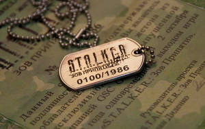 Engraved Dog Tag From Stalker Wallpaper