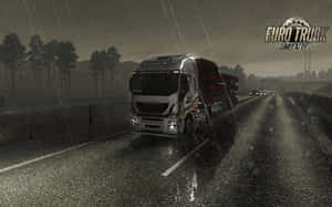 Engrossed Gamer Immersed In A Thrilling Simulation Game Wallpaper