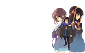 Engrossed Yuki Nagato Immersed In The World Of Books Wallpaper