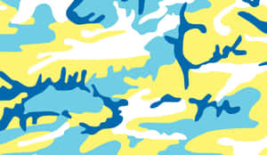 Enhance Any Military Look With Our Blue Camo Pattern Wallpaper