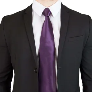 Enhance Your Professional Look With A Classic Purple Tie. Wallpaper