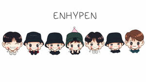 Enhypen Chibi Fanart Wallpaper