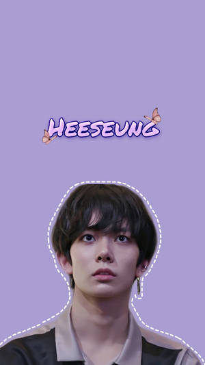 Enhypen Member Heeseung Purple Aesthetic Phone Wallpaper