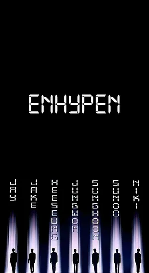 Enhypen Minimalist Kpop Silhouettes Wallpaper