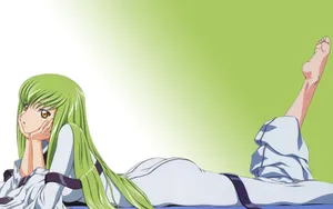 Enigmatic C.c. From Code Geass Anime Series Wallpaper