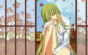 Enigmatic Code Geass Character C.c. In Thought Wallpaper