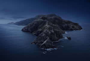 Enigmatic Dark Island Engulfed In A Thick Fog Wallpaper