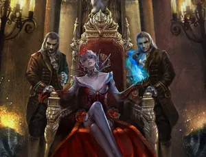 Enigmatic Dark Queen In A Mysterious Forest Wallpaper