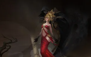 Enigmatic Dark Queen Ruling The Night Wallpaper