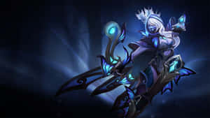 Enigmatic Drow Ranger In Battle Stance Wallpaper