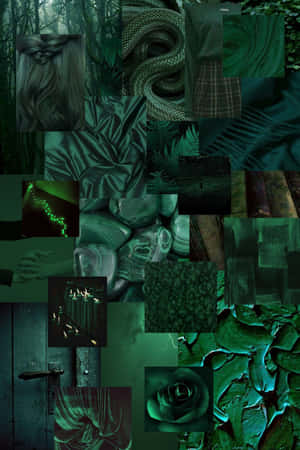 Enigmatic Emerald Collage Wallpaper