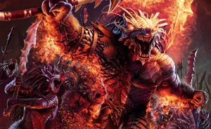 Enigmatic Fiery Beast - The Awesome Cool Dragon Wallpaper