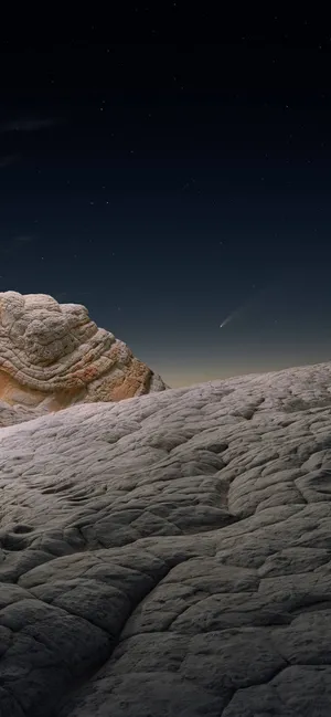 Enigmatic Fissures On Rock Surface Wallpaper