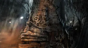 Enigmatic Forest Pathway Wallpaper