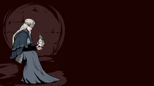 Enigmatic Guardian Of The Flames Wallpaper