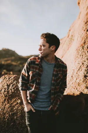 Enigmatic Portrait Of Hollywood Actor Darren Barnet Wallpaper