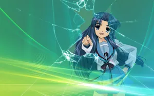 Enigmatic Ryoko Asakura Smirking In A Stylish Uniform Wallpaper