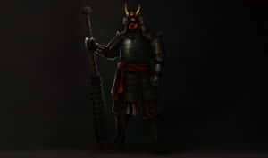 Enigmatic Samurai Armor On Display Wallpaper