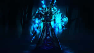 Enigmatic Sorcerer Conjuring Magic Wallpaper