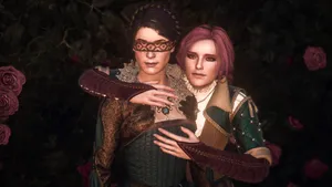 Enigmatic Sorceresses Rose Garden Wallpaper