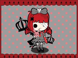 Enigmatic Vampire Couple In Their Dramatic Costumes Wallpaper