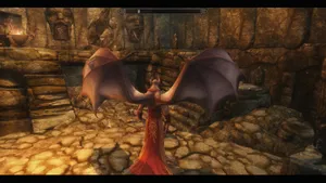 Enigmatic Vampire Lord Descending Under A Full Moon Wallpaper