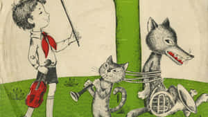 Enigmatic Wolf Art With Mysterious Gaze Wallpaper