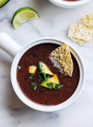Enjoy A Bowl Of Creamy Black Bean Soup For Dinner Tonight! Wallpaper