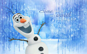 Enjoy A Cup Of Hot Cocoa With Cute Olaf Wallpaper